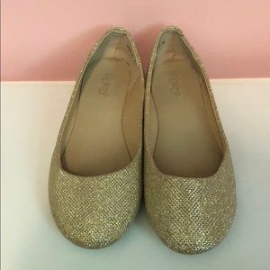 Sparkly Gold Flats